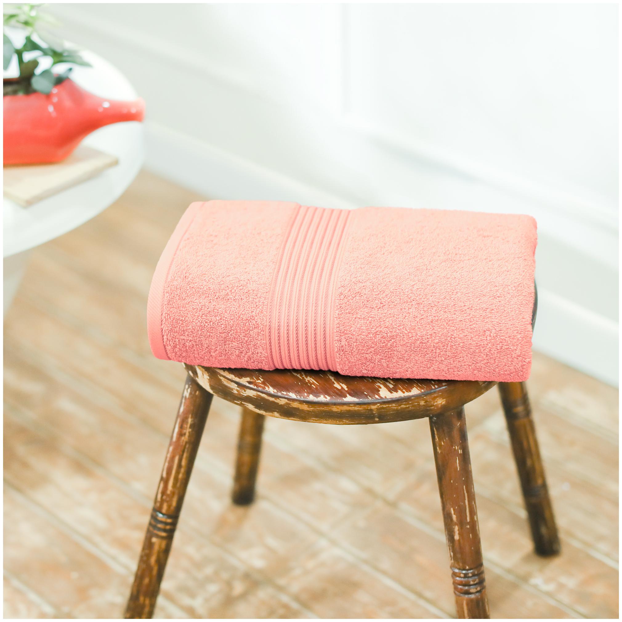 

Swiss Republic 630 GSM Cotton Bath towel ( 1 piece Pink )