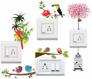Buy Switchboard Sticker Cute Birds Wall Sticker For Light Switch