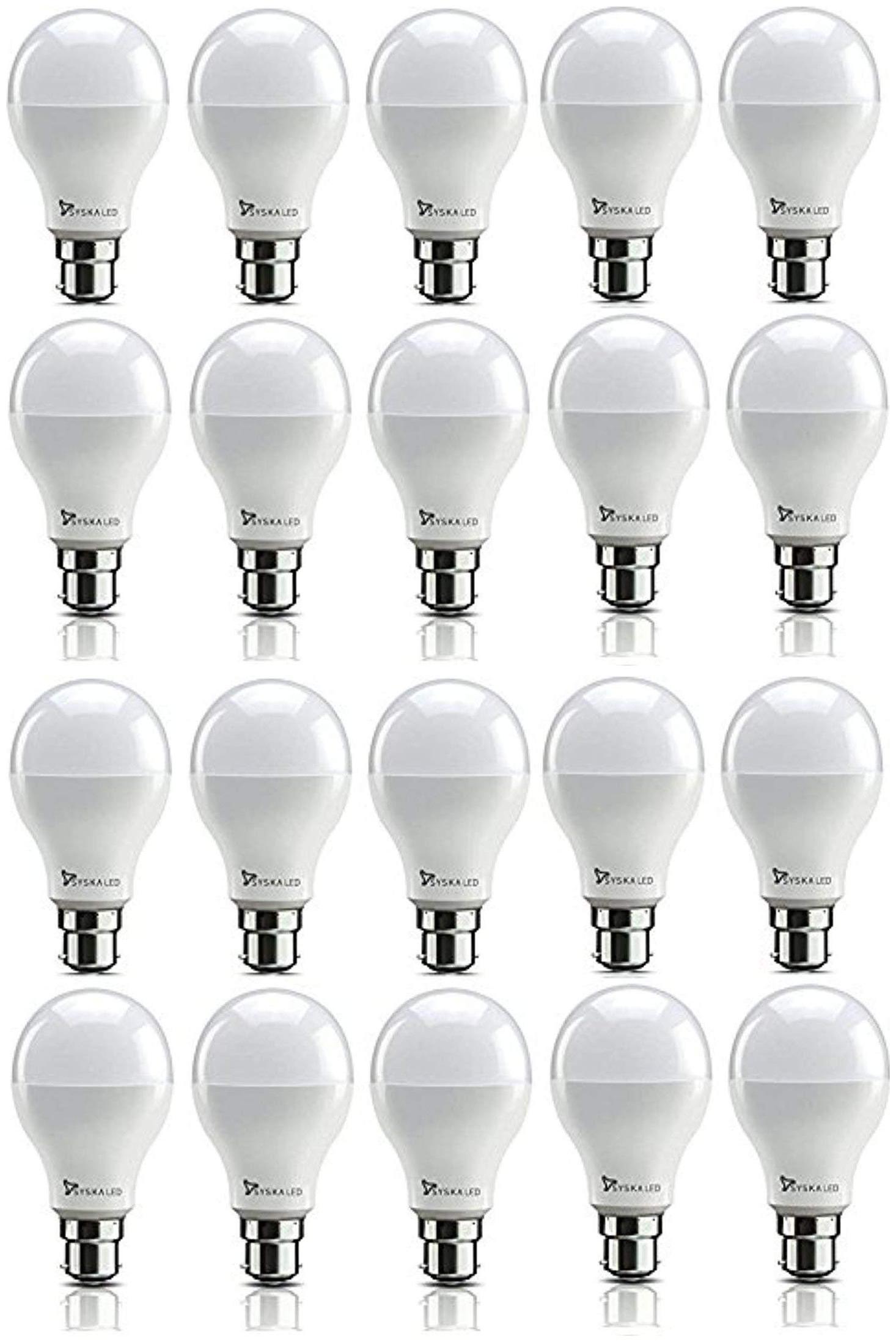

Syska 12 Watt Led Bulb White Light Pack of 20