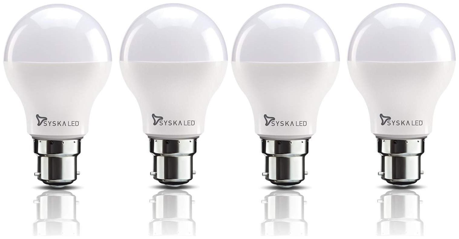 

Syska 18 Watt Led Bulb White Light Pack of 4