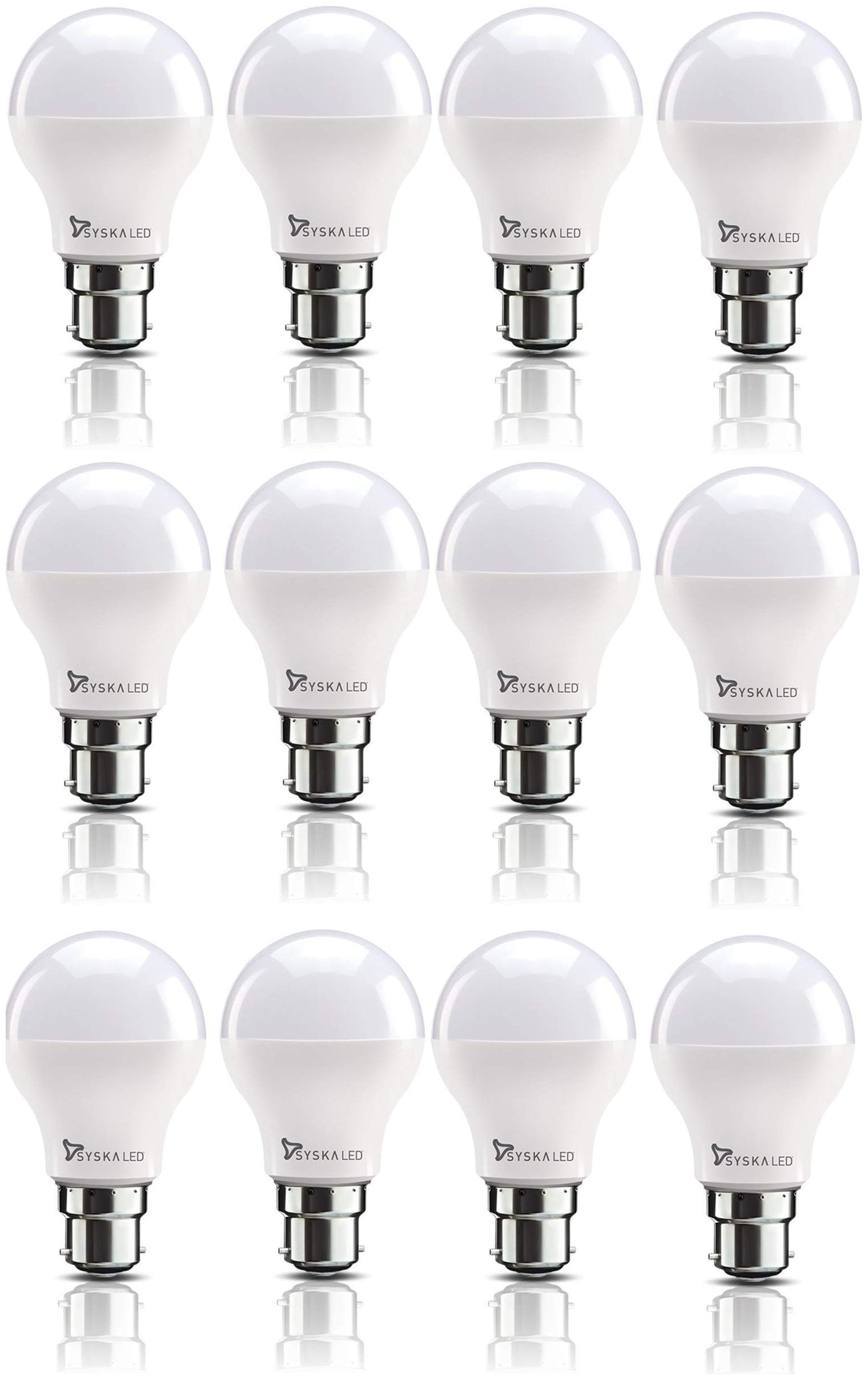 

Syska 3 Watt Led Bulb White Light Pack of 12