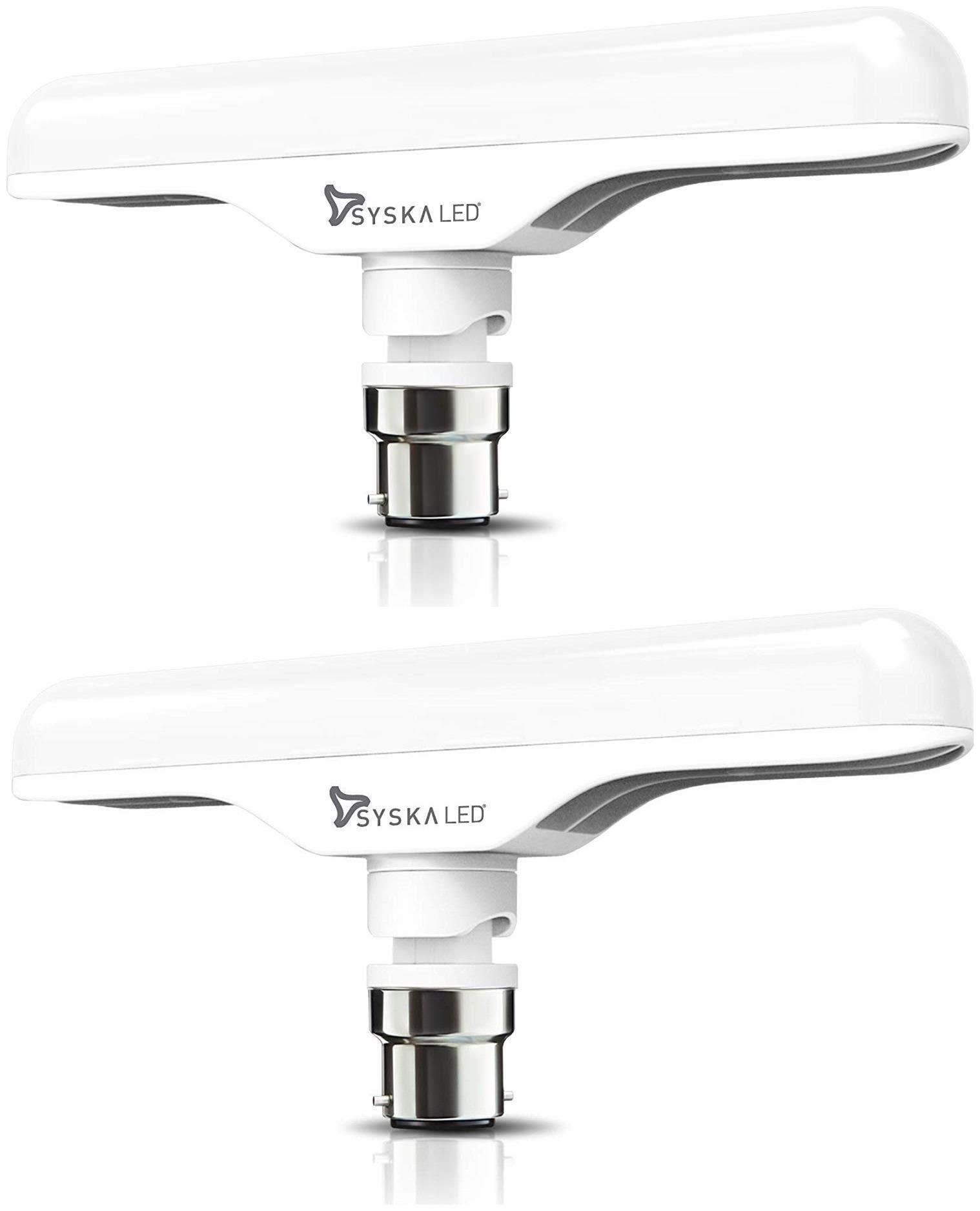 

Syska Lumispread B22 10-Watt LED Tube Bulb (White) ( Pack of 2)