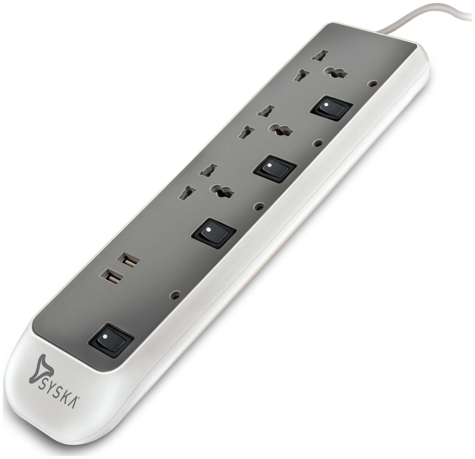

Syska Plastic Extension Board - 3 Sockets 2 5 mtr Cable