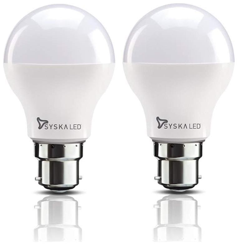 

Syska SSK-SRL-15W B22 15-Watt LED Bulb (Pack of 2 Cool Day Light)