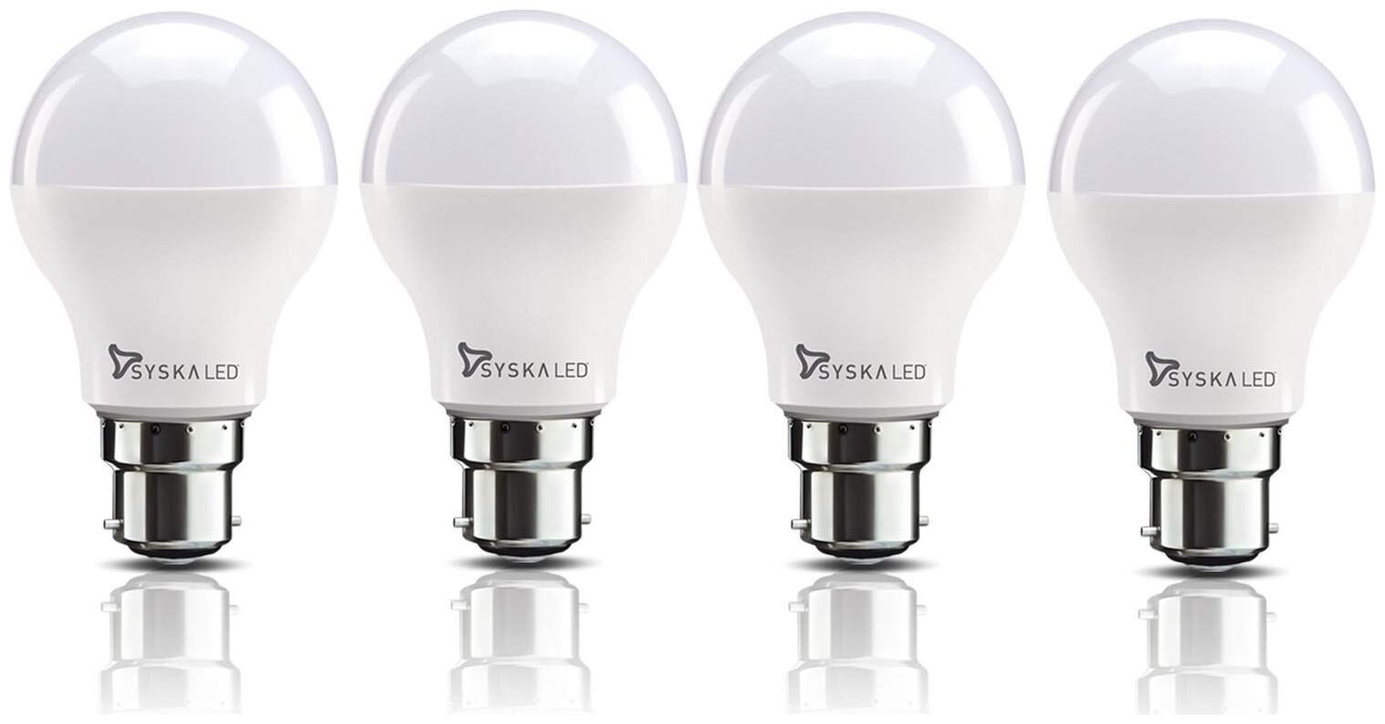 

Syska SSK-SRL-3W B22 3-Watt LED Bulb (Pack of 4 Cool Day Light)