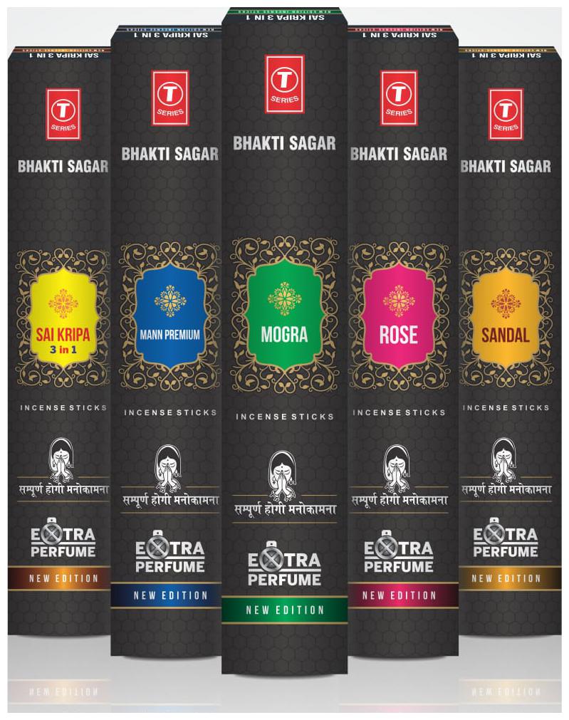 

T-Series Bhakti Sagar New Edition Mix Incense sticks (Rose Mann Premium Rose Mogra Sai Kripa) (Pack of 12)