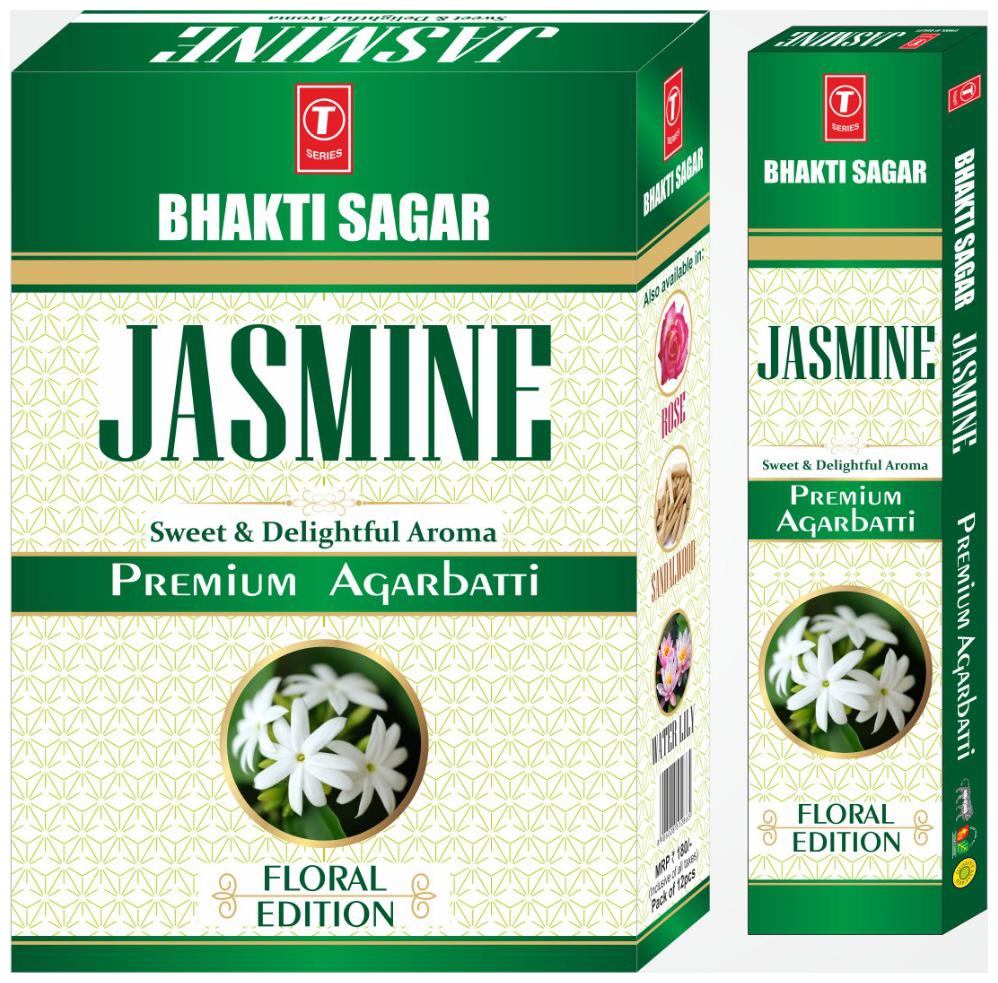 

T-Series Bhakti Sagar Floral Edition Jasmine Incense Sticks (Pack of 12)