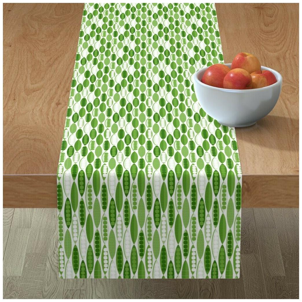 

Table Runner Pod Pea Peapod Vegetable Petitpois Mod Cotton Sateen