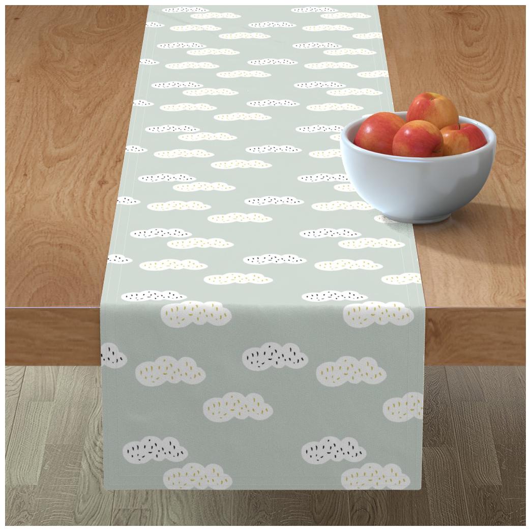 

Table Runner Clouds Sky Fall Autumn Dreams Pastel Gender Neutral Cotton Sateen