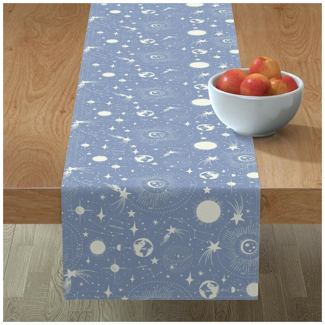 

Table Runner Periwinkle Blue Space Outerspace Celestial Cotton Sateen