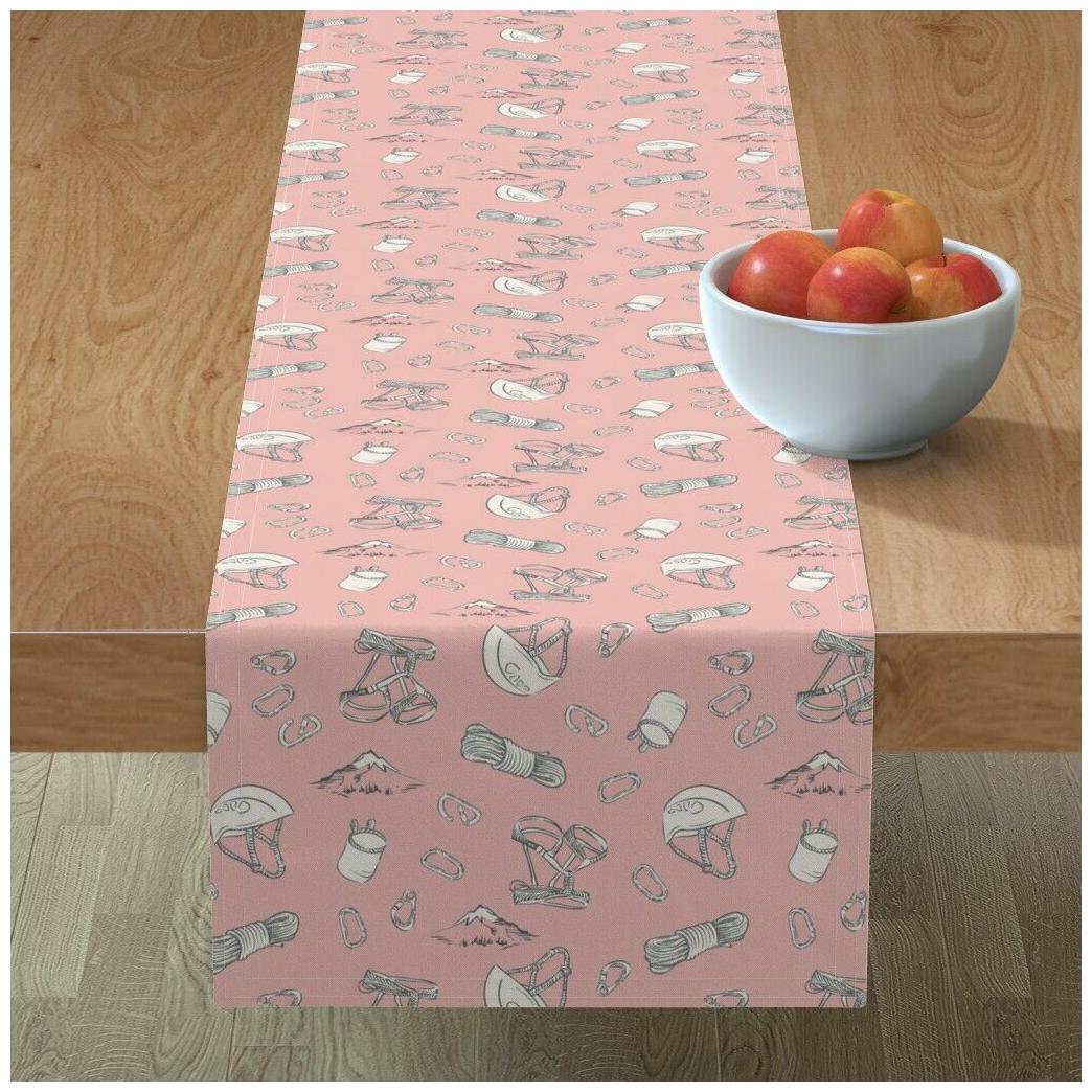 

Table Runner Rock Climbing Climbing Climbing Gear Girl Climber Cotton Sateen