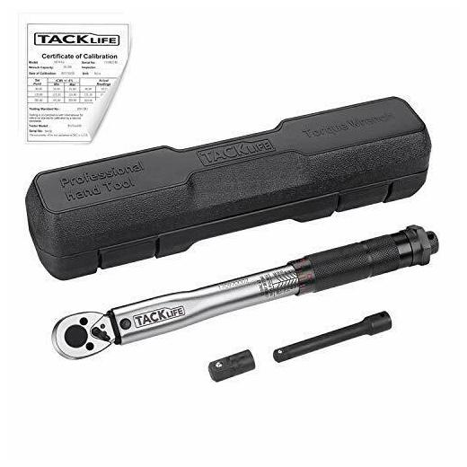 

TACKLIFE 1 4 Drive Click Torque Wrench Set 3 8 Adapter 2 95-inch Extension
