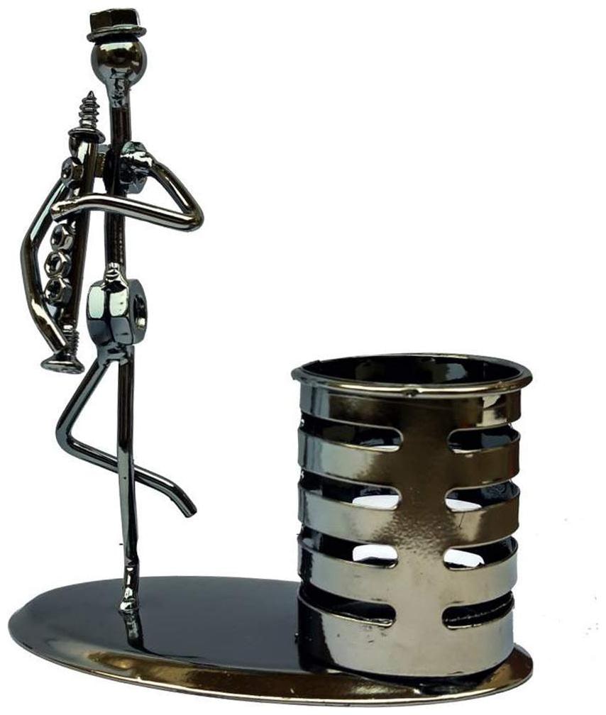 

Tailos Metal Art Pen Stand Holder with Pen Holder (Black)