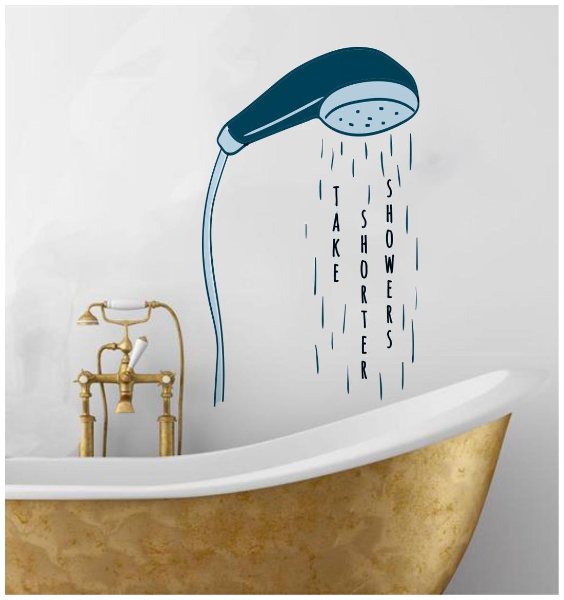 

Rawpockets Wall Stickers Take Showers Wall Sticker