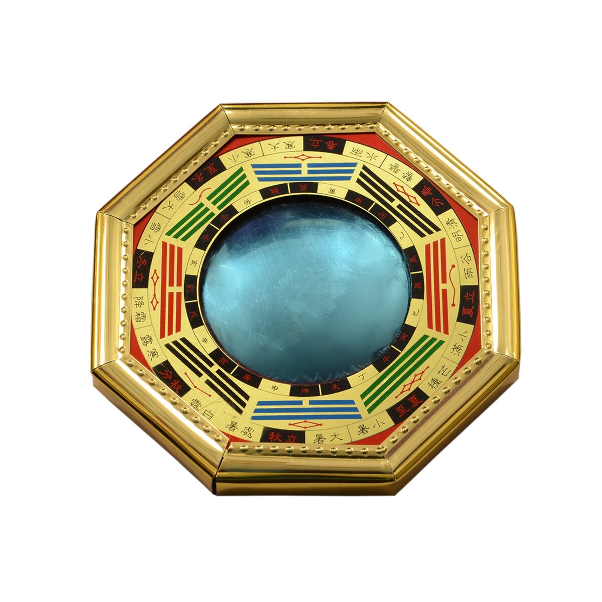 

Takshila Gems Fengshui Mirror Convex Mirror Bagua (Pakua Mirror) for Positive Energy Hanging Evil Eye Mirror for Wall Door Hanging