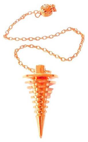 

Takshila Gems Copper Tone Tear Drop Dowsing Pendulum with Chain Reiki Healing Energy Generator Brass Metal Pendulum Metal Dowser