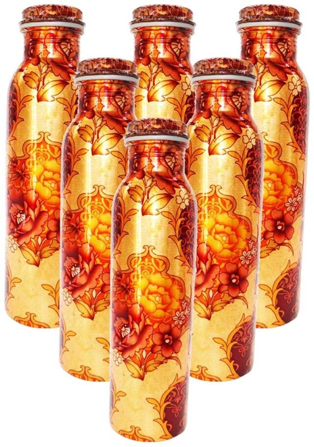 TALUKA Copper Water Bottle Set of 1 ( Brown , 1000 ml )