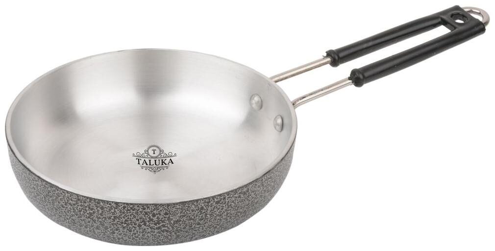 

Taluka (38 1 cm (15 inch) x 19 05 cm (7 5 inch) x 5 08 cm (2 inch) approx) Aluminium Black Coated Designer Frypan For Cooking Frying Purpose Home Hotel