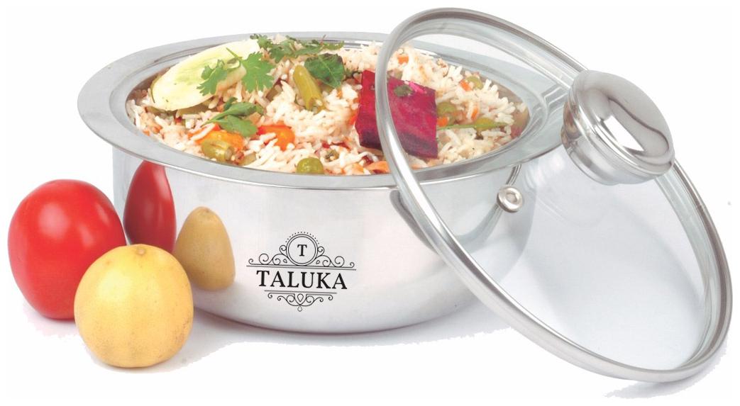 

Taluka (7 2 X 3 0 IN) Stainless Steel Insulated Chapati Casserole With Glass Lid Serving Casserole Box Tableware Small