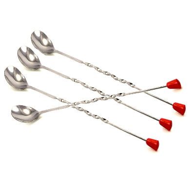 

Taluka tainless Steel Bar Spoon Bar Spoons Twist-Neck Barware Mixing Spoon - set of 4