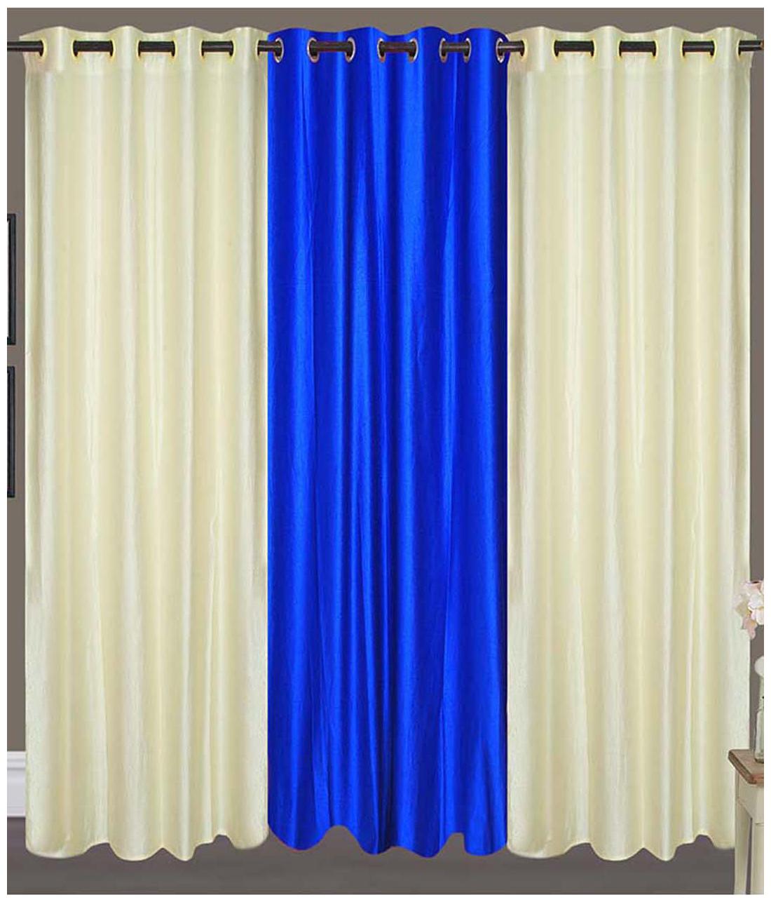 

Tanishka High Quality Eyelet Door Curtains - 4x7 ft (Set Of 3)