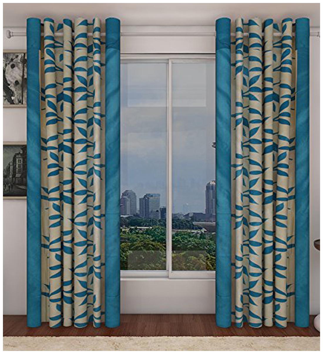 

Tanishka High Quality Eyelet Door Curtains - 4x7 ft (Set Of 2)
