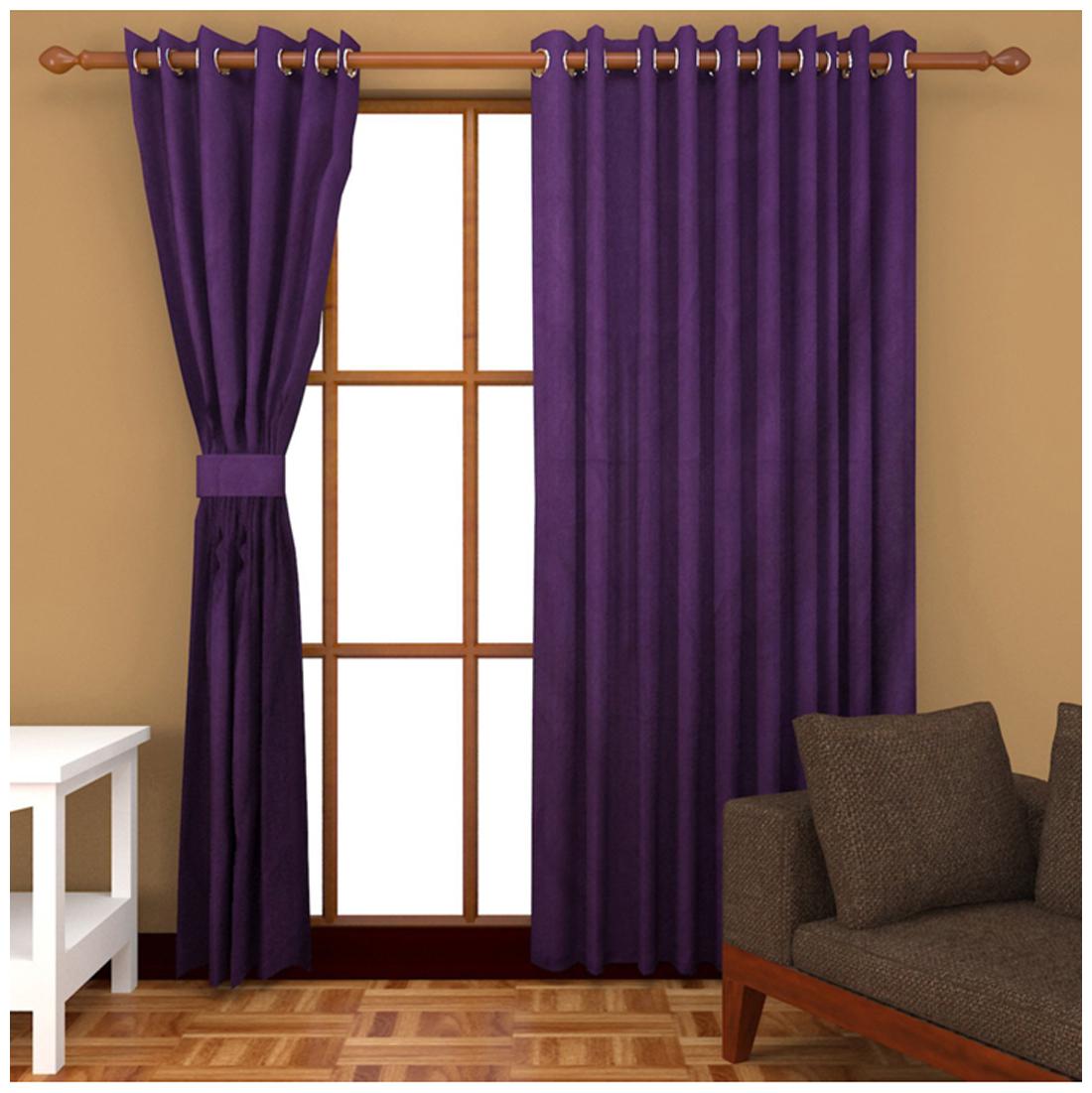 

Tanishka High Quality Eyelet Door Curtains - 4x7 ft (Set Of 2)