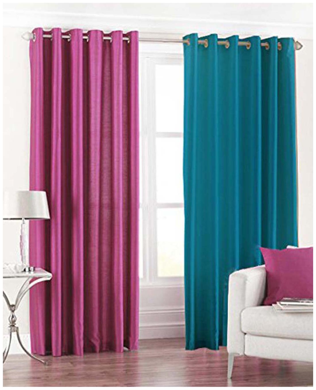 

Tanishka High Quality Eyelet Door Curtains - 4x7 ft (Set Of 2)