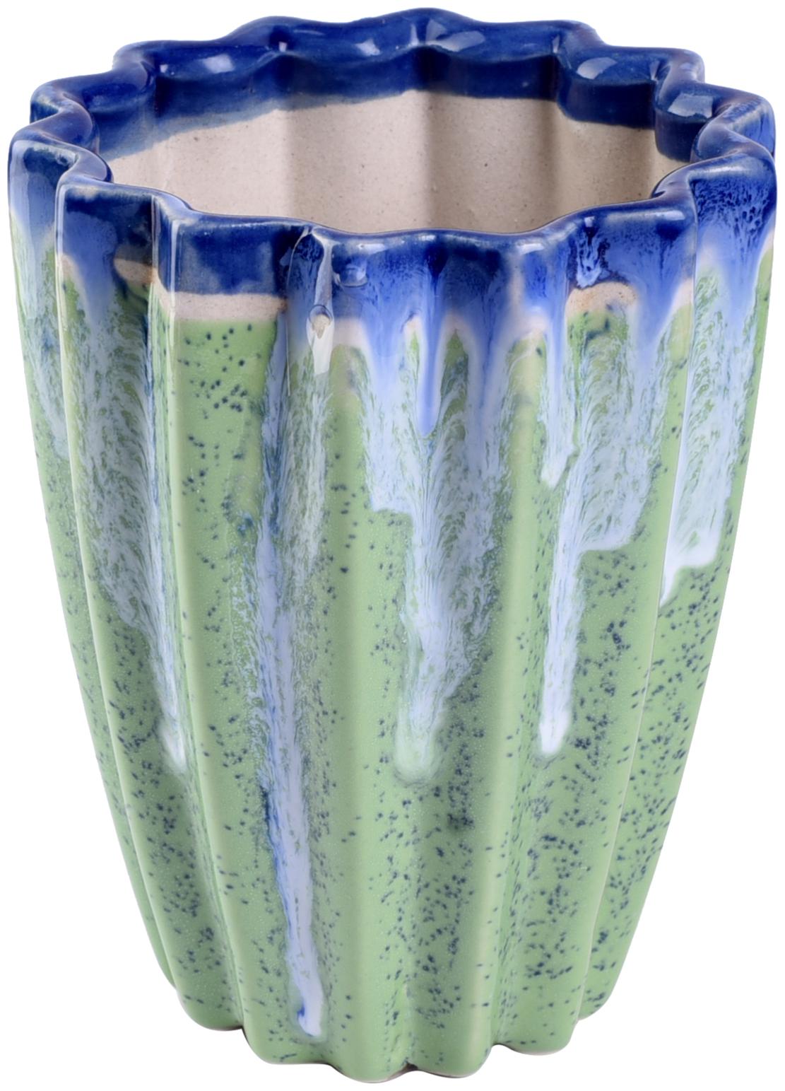 

Tashveen Articles Ceramic Planter (Glazed Green Medium Planter) Indoor planter Outdoor Planter Pot