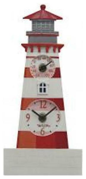 

Taylor Precision Products 92927T4 12-Inch Lighthouse Clock with Thermometer