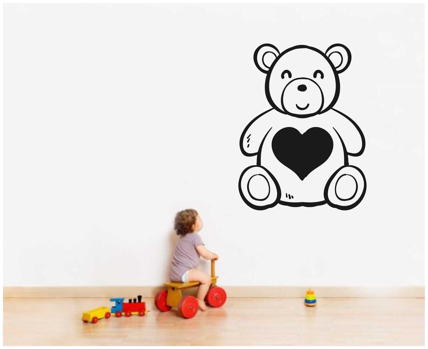 

Rawpockets Wall Stickers Teady Bear Love