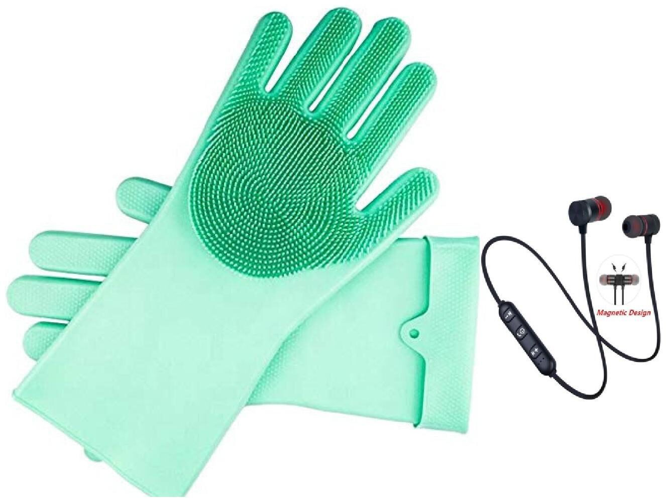 

Telgo Magic Silicone Dish Washing Gloves Silicon Cleaning Gloves Silicon Hand Gloves For Kitchen Dishwashing And Pet Grooming