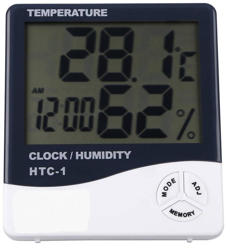 

Temperature Hygrometer user manual clock along with humidity (Assorted Color) 1Pc