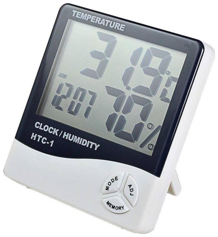 

Temperature Humidity And Time Alarm Clock (1Pc) Assorted Color