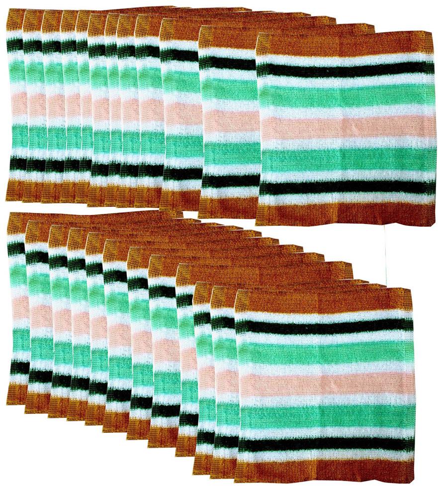 

Terry Cotton Face towel set of 24 pc (Assorted) 9X9 inch