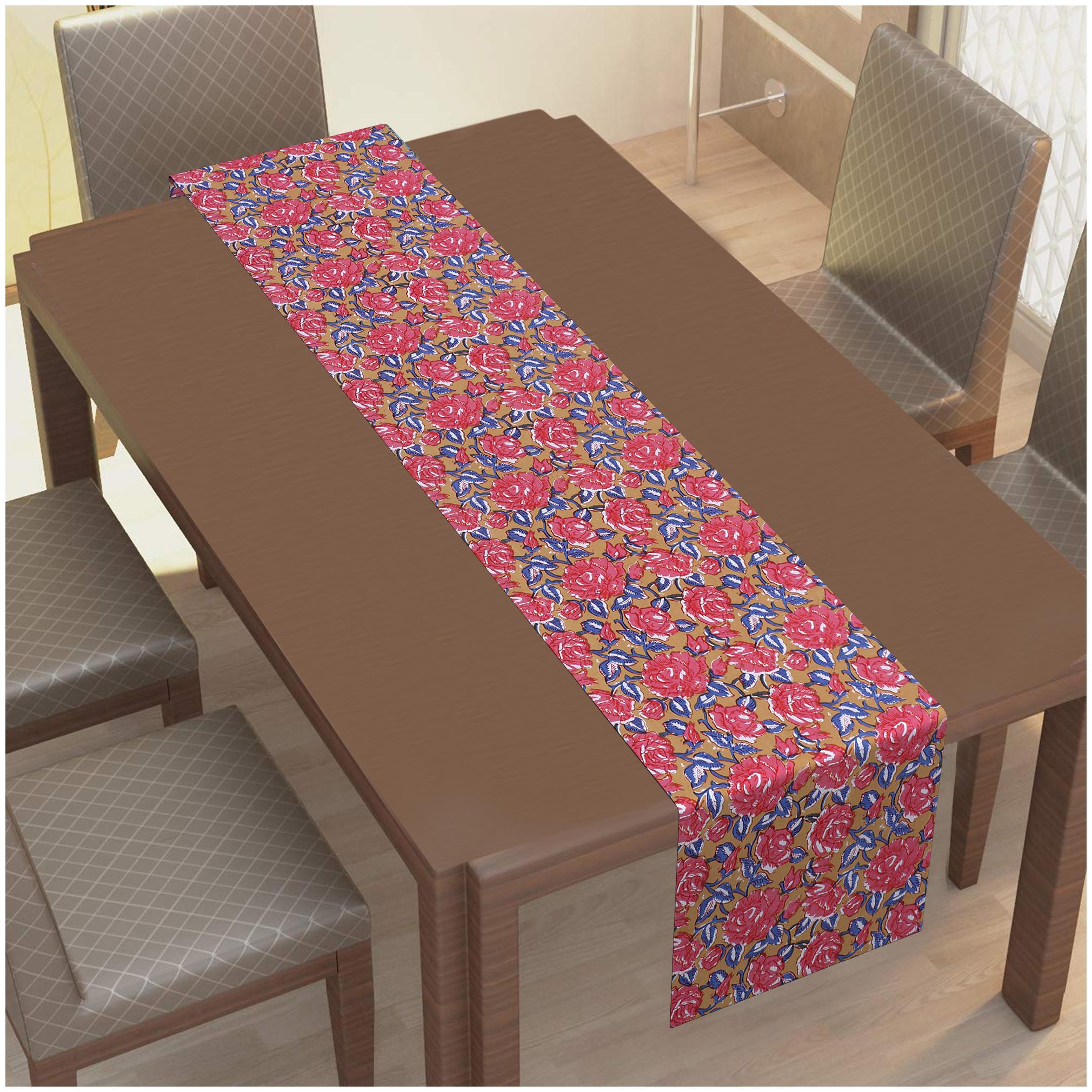 

Texstylers 100 Cotton Block Printed Jaipuri(Rajasthani) Pattern Table Runner