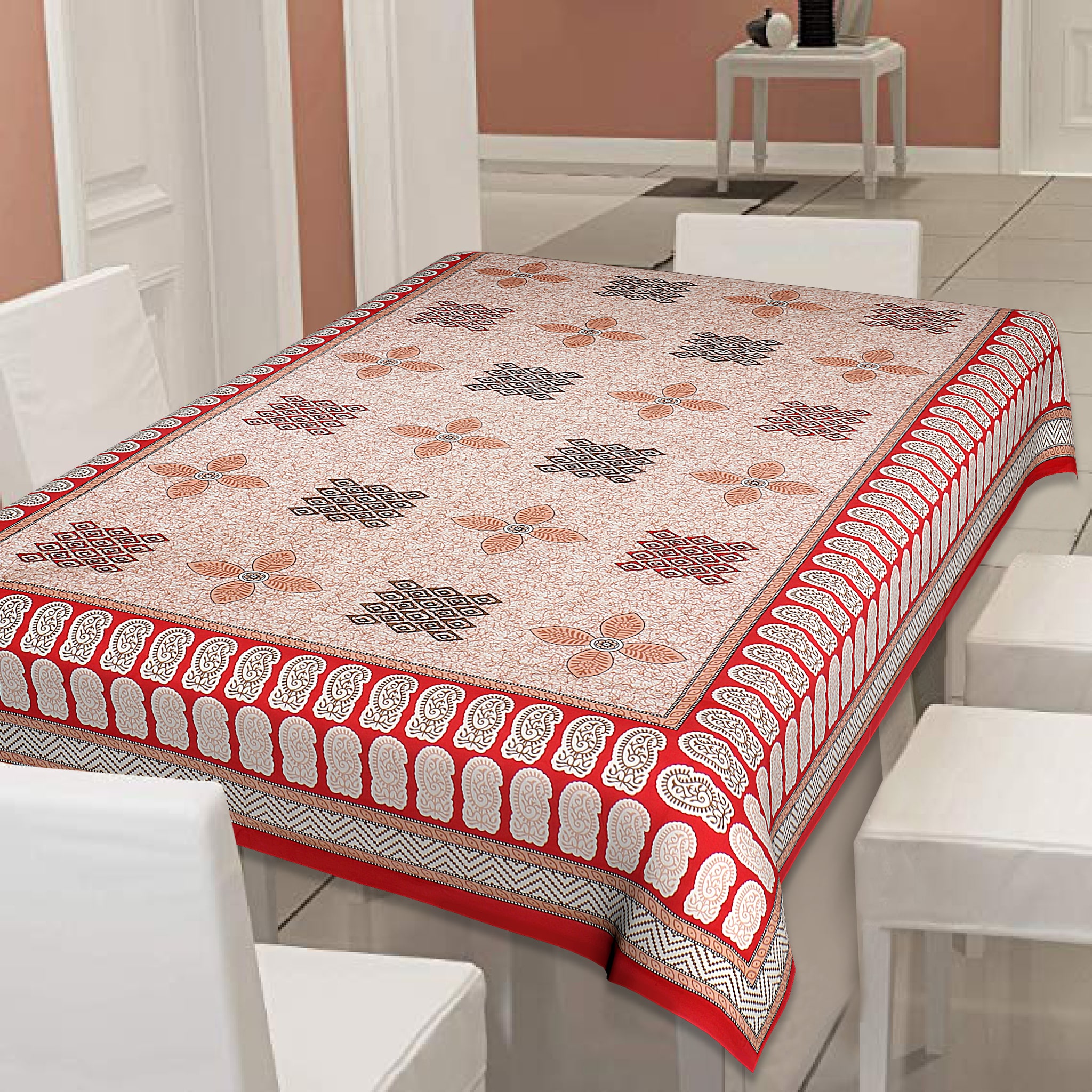 

Texstylers 100 Cotton Jaipuri Print Table Cloth