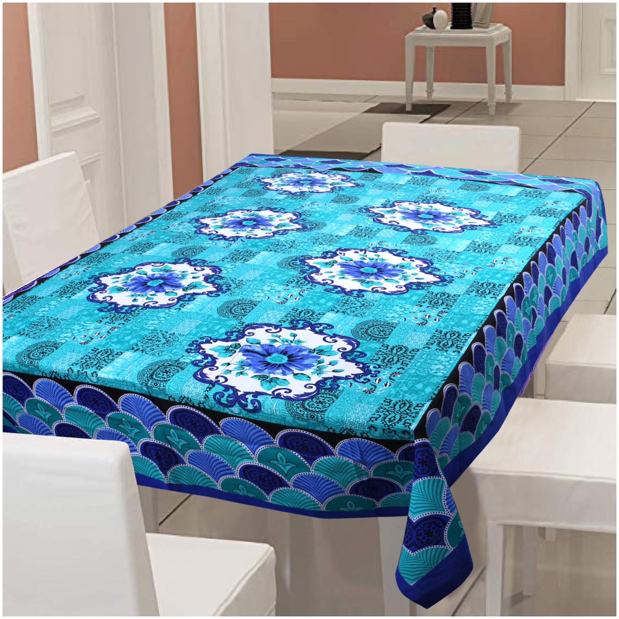 

Texstylers 100 Cotton 144 TC Table Cloth Cover -Pack of 1
