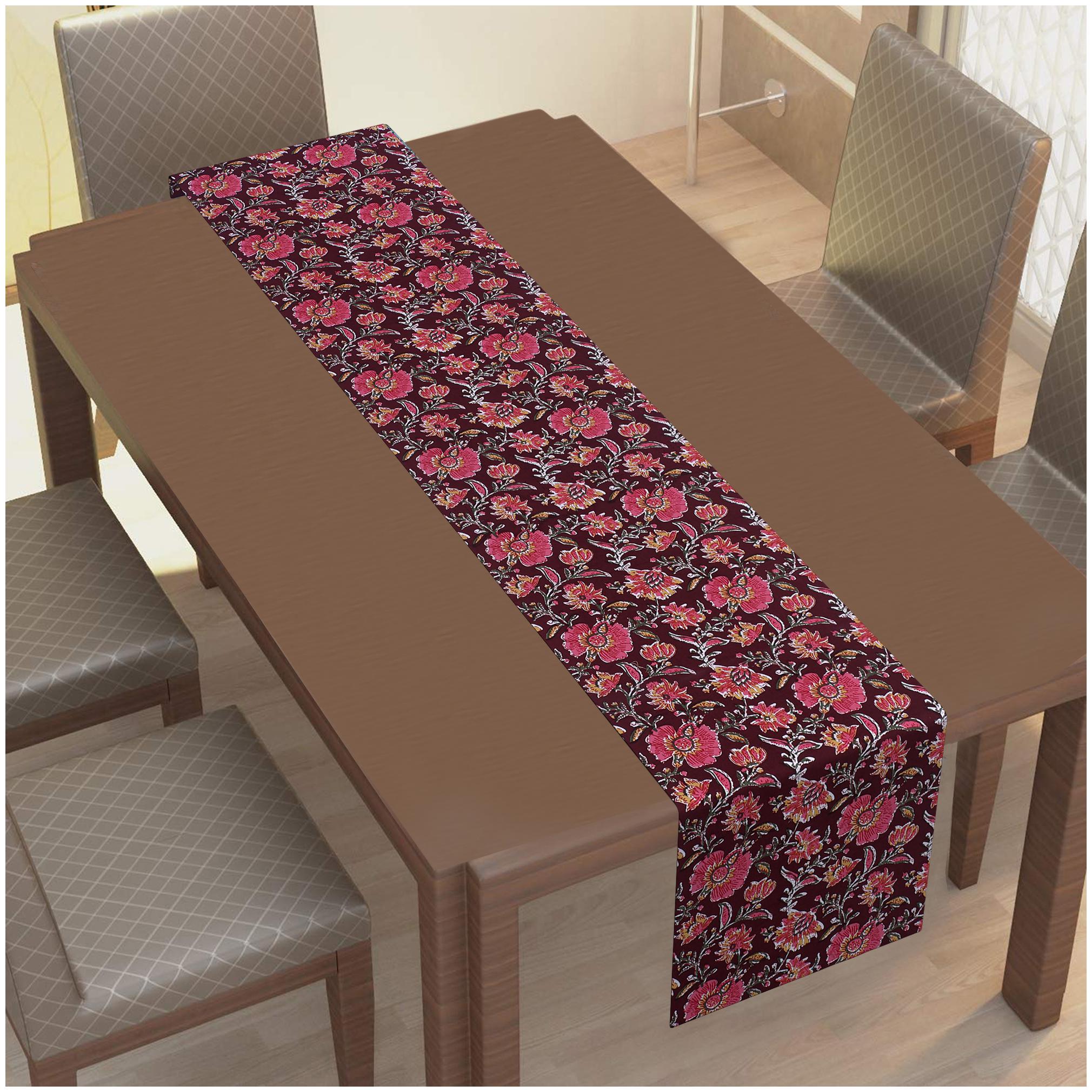 

Texstylers 100 Cotton Block Printed Jaipuri(Rajasthani) Pattern Table Runner