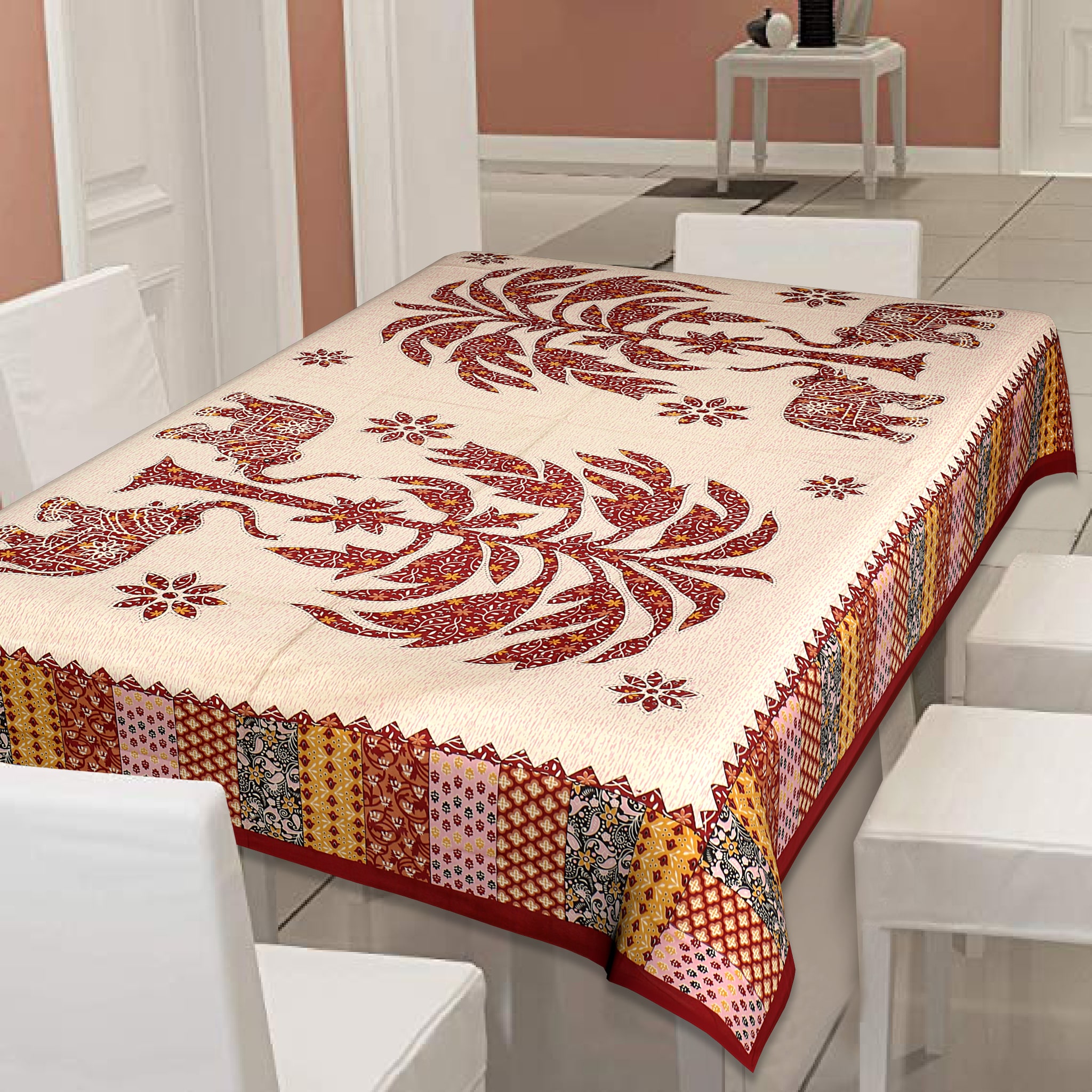 

Texstylers 100 Cotton Jaipuri Print Table Cloth
