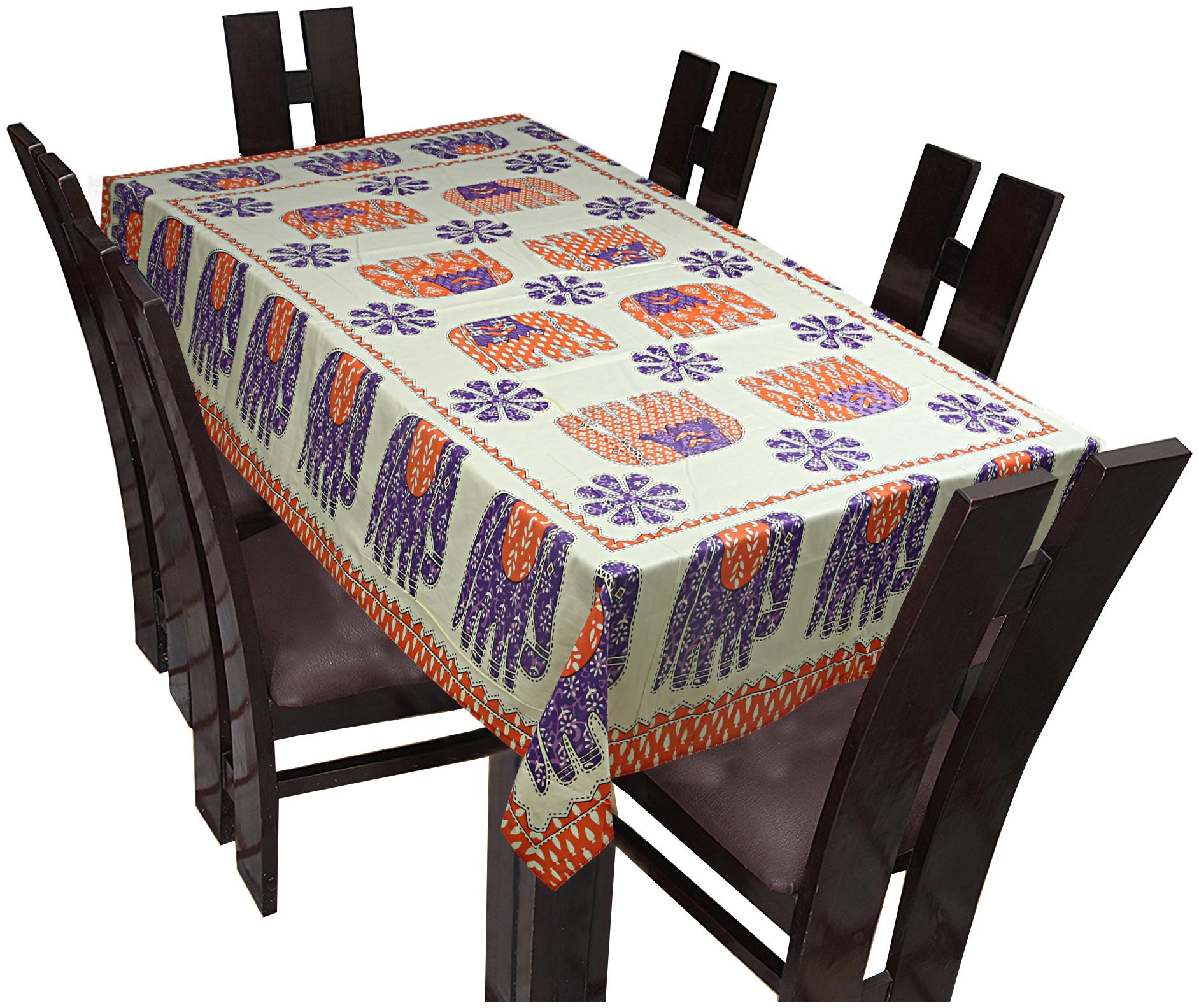 

Texstylers 160 TC Cotton Printed Table cloth Cover