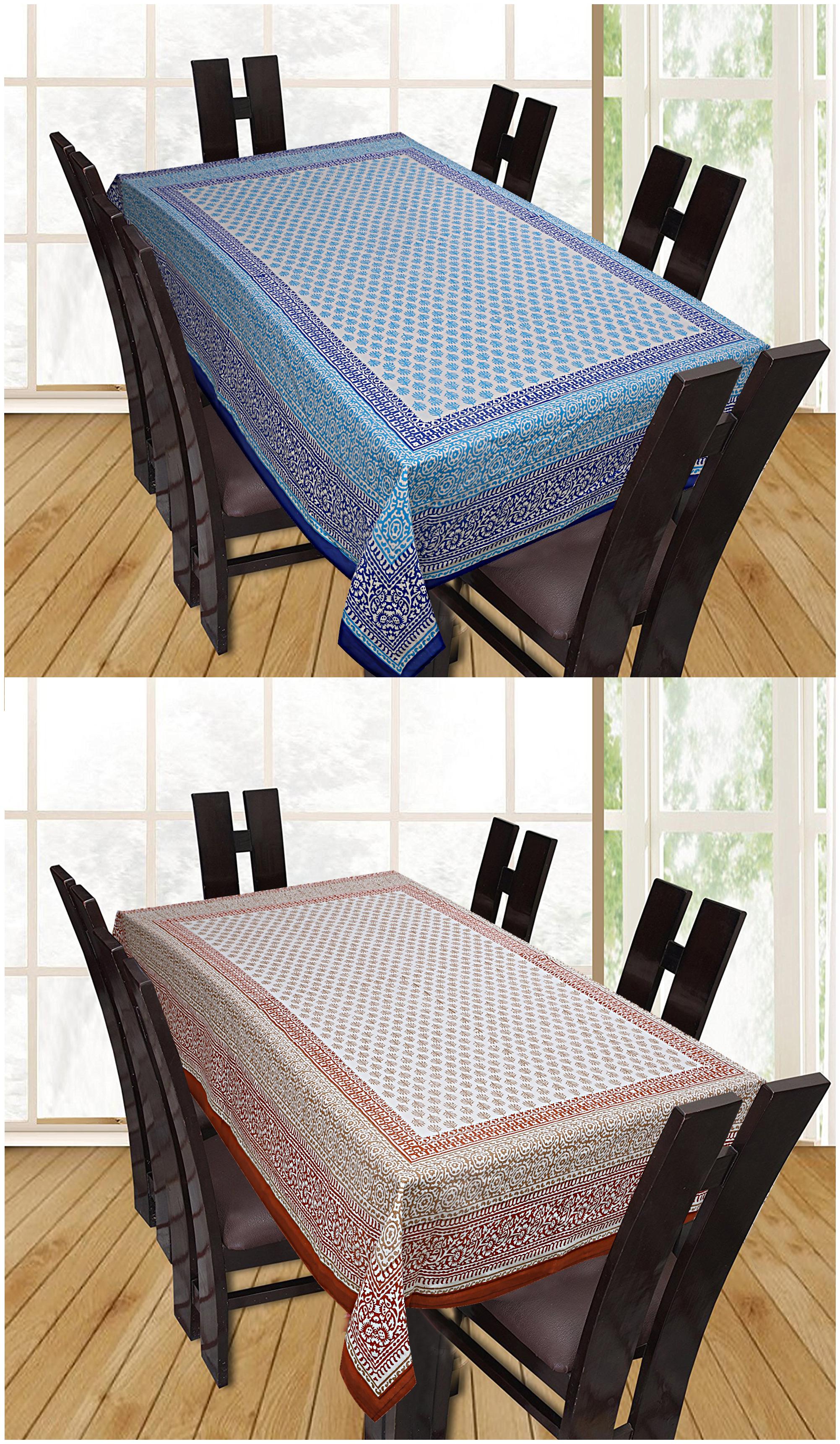 

Texstylers 180 Tc Cotton Printed 6 Seater Table Cover Combo