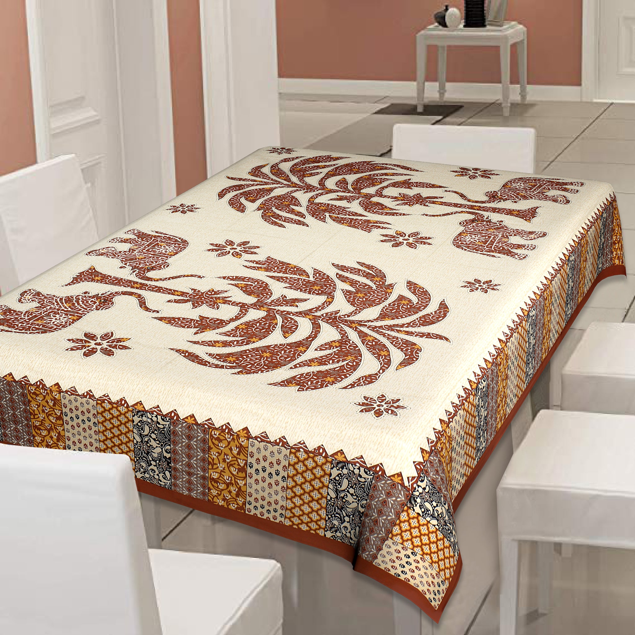 

Texstylers 100 Cotton Jaipuri Print Table Cloth