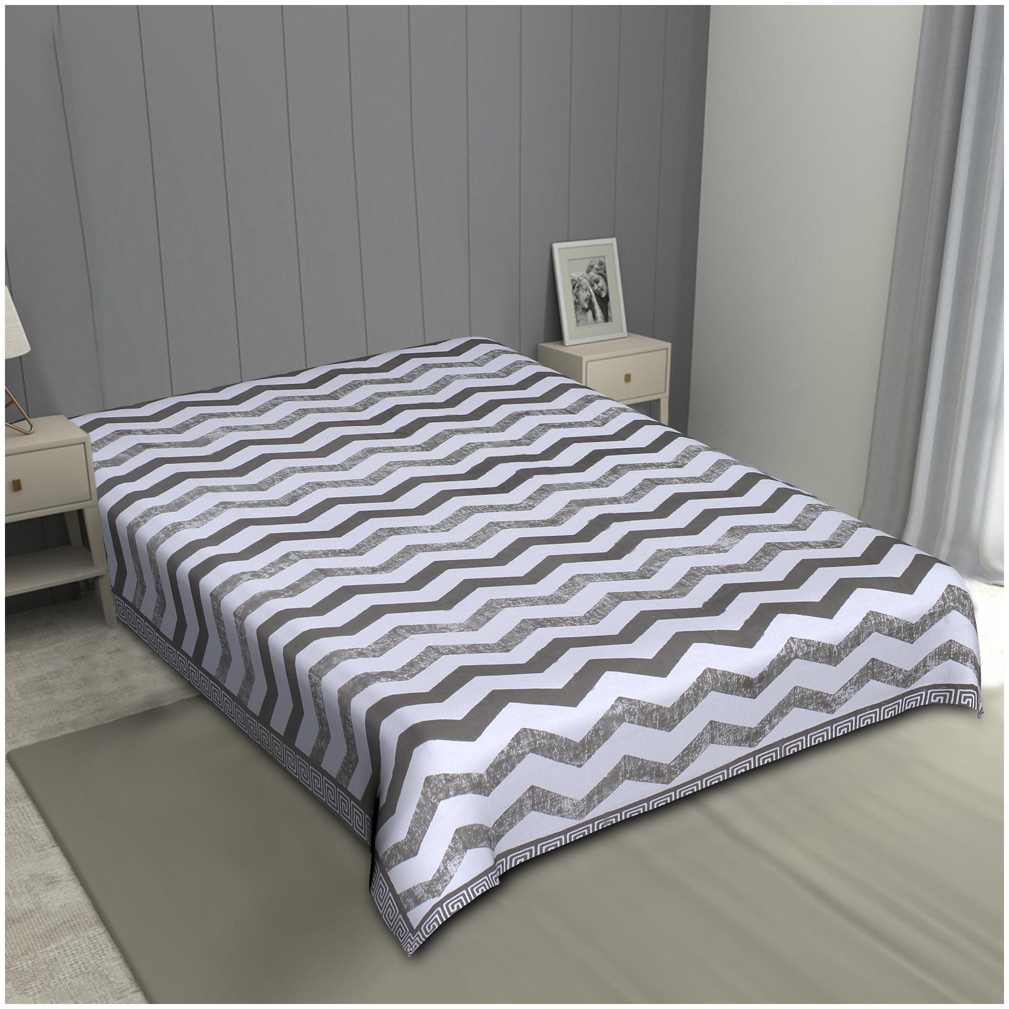 

TEXSTYLERS Cotton Printed Single Size Bedsheet 220 TC ( 1 Bedsheet Without Pillow Covers Green )