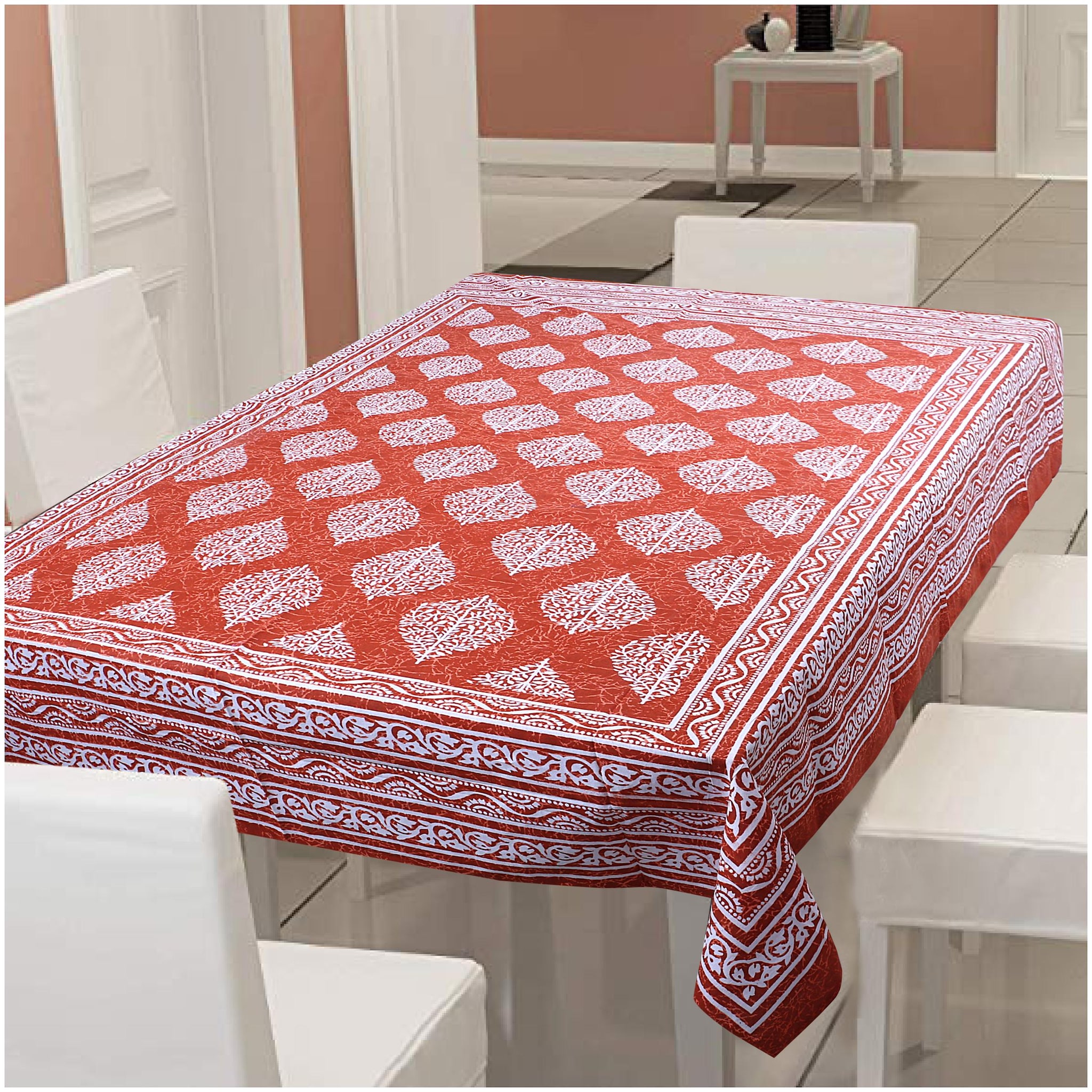 

Texstylers 100 Cotton 144 TC Table Cloth Cover -Pack of 1