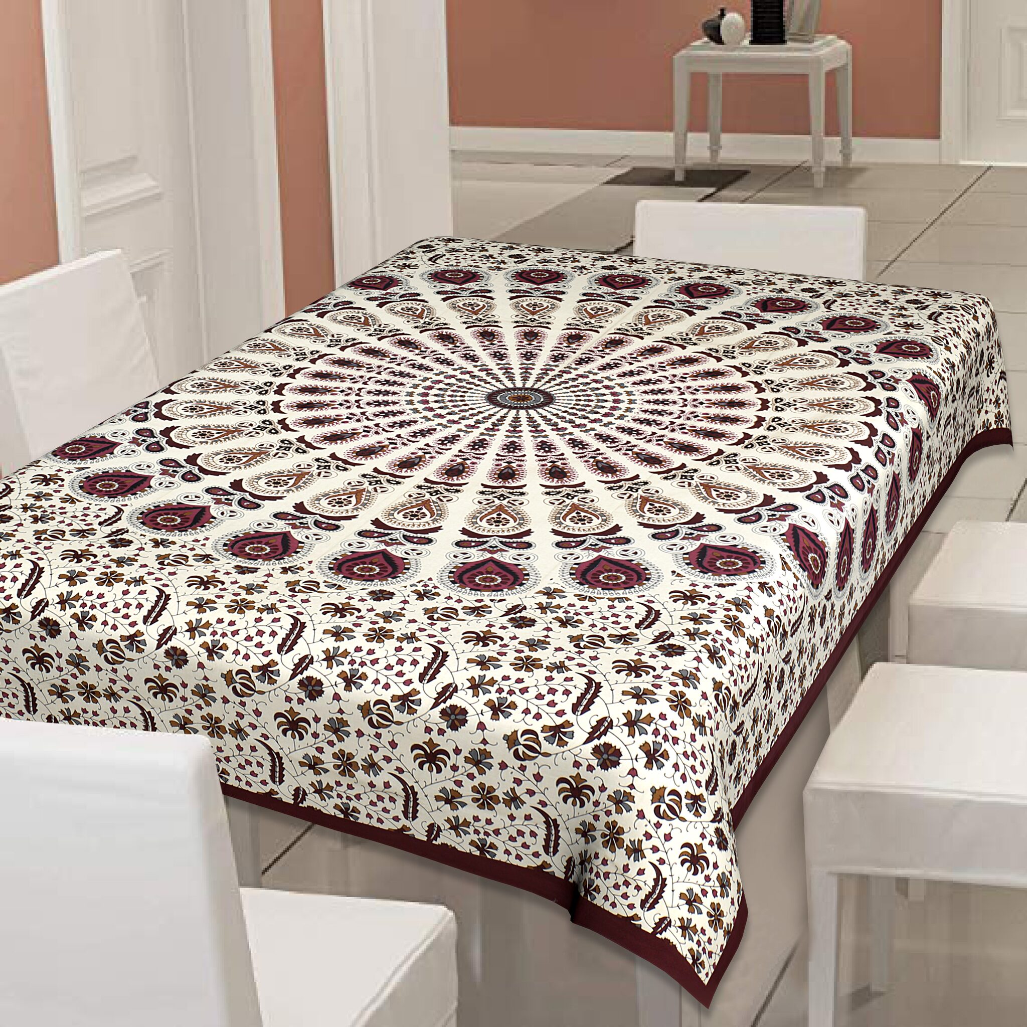 

Texstylers 100 Cotton Jaipuri Print Table Cloth