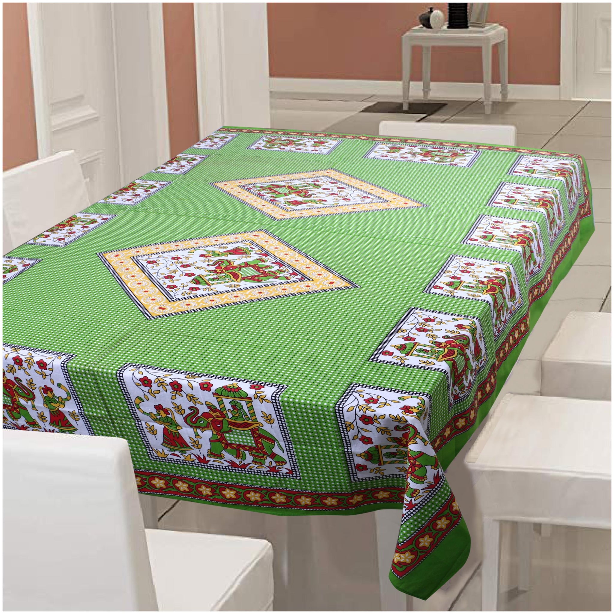 

Texstylers 100 Cotton 144 TC Table Cloth Cover -Pack of 1