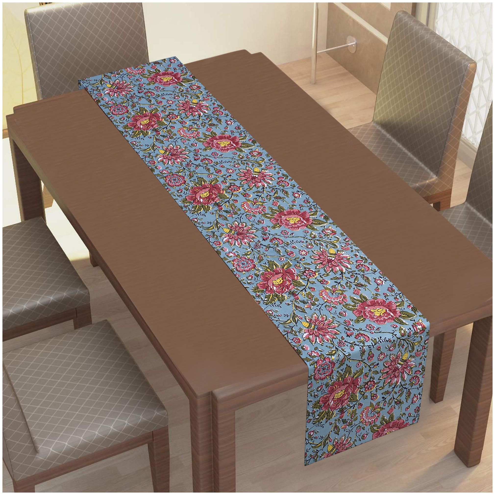 

Texstylers 100 Cotton Block Printed Jaipuri(Rajasthani) Pattern Table Runner
