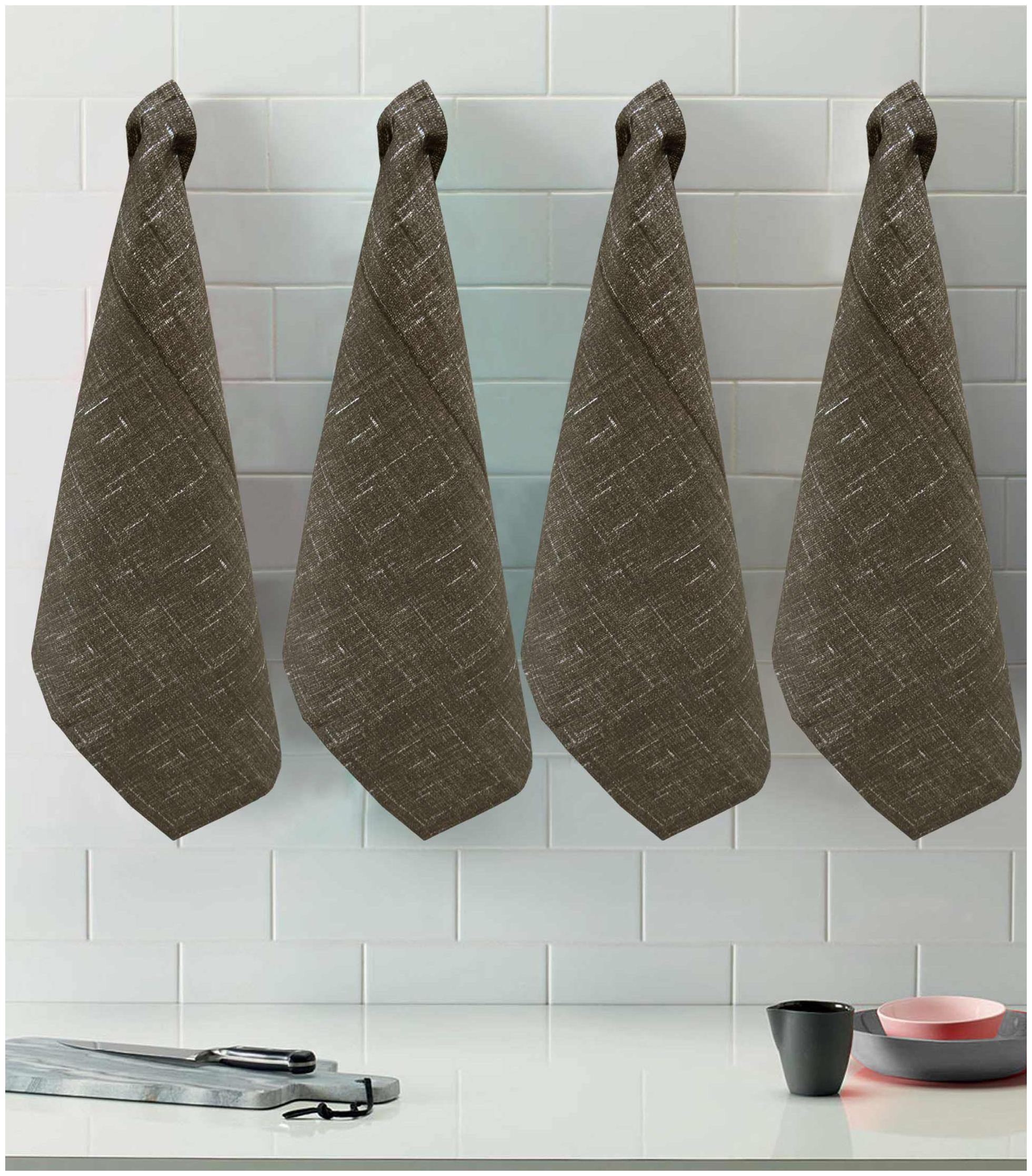

R Home 250 GSM Cotton Hand towel ( 4 pieces Black )