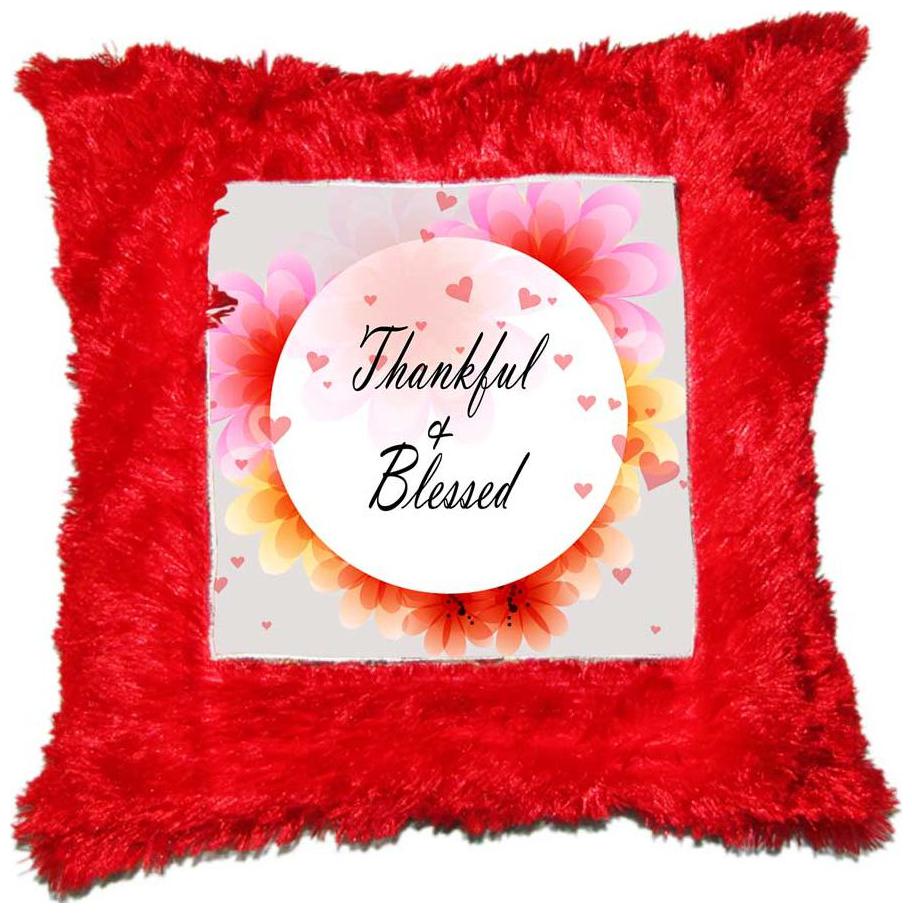 

Thankful To Blessed Printed Square Shaped Cushions (With Filling ) by Juvixbuy